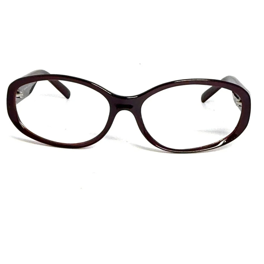 Calvin Klein 758S 052 Burgundy Oval Eyeglass Frames Made in Italy 56-16-125